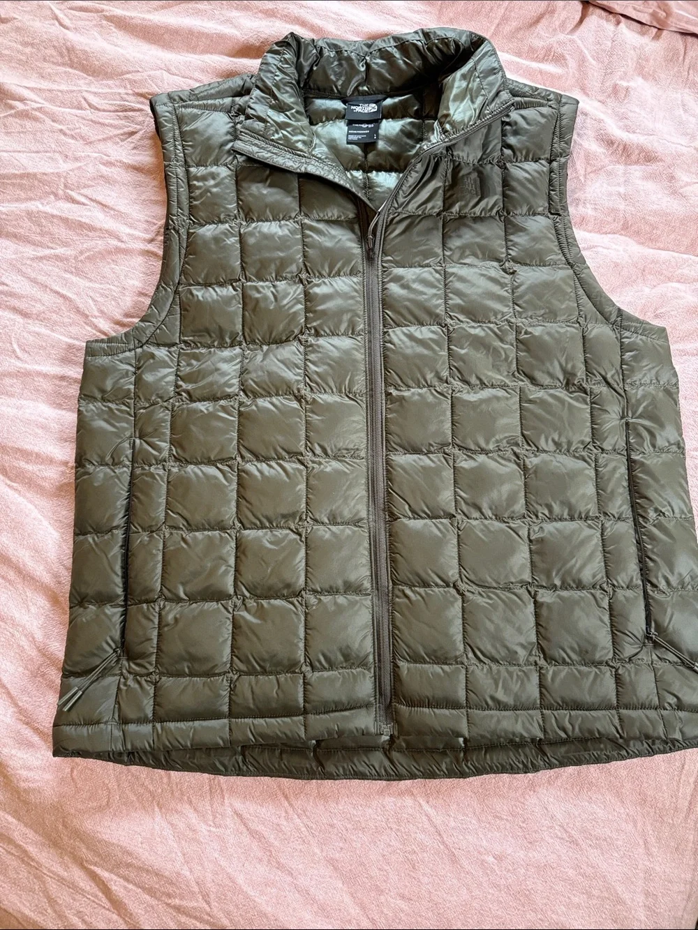 The North Face Olive Green Quilted Packable Vest